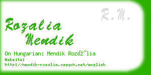 rozalia mendik business card